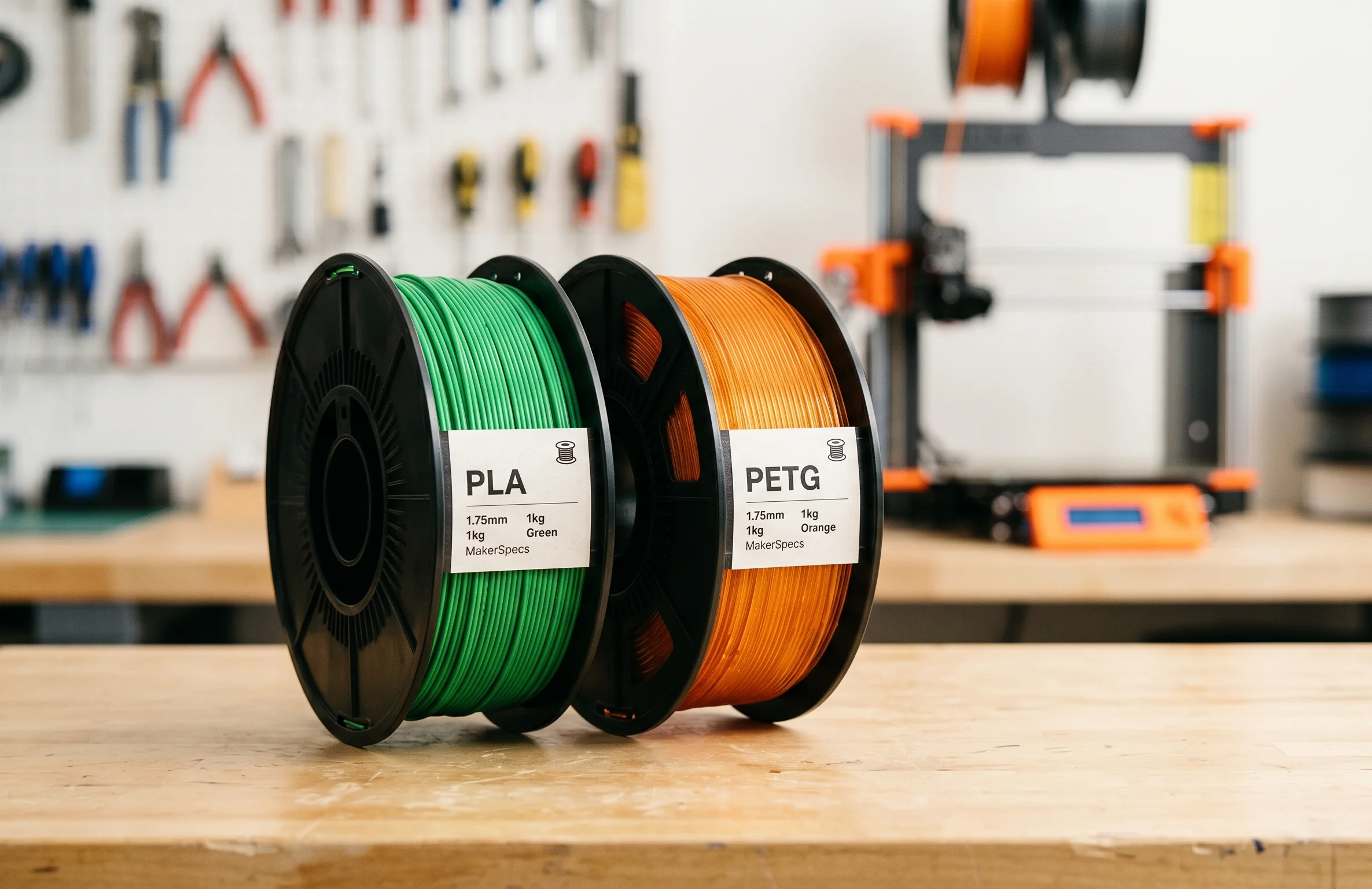 PLA vs PETG: quale filamento scegliere (e quando)