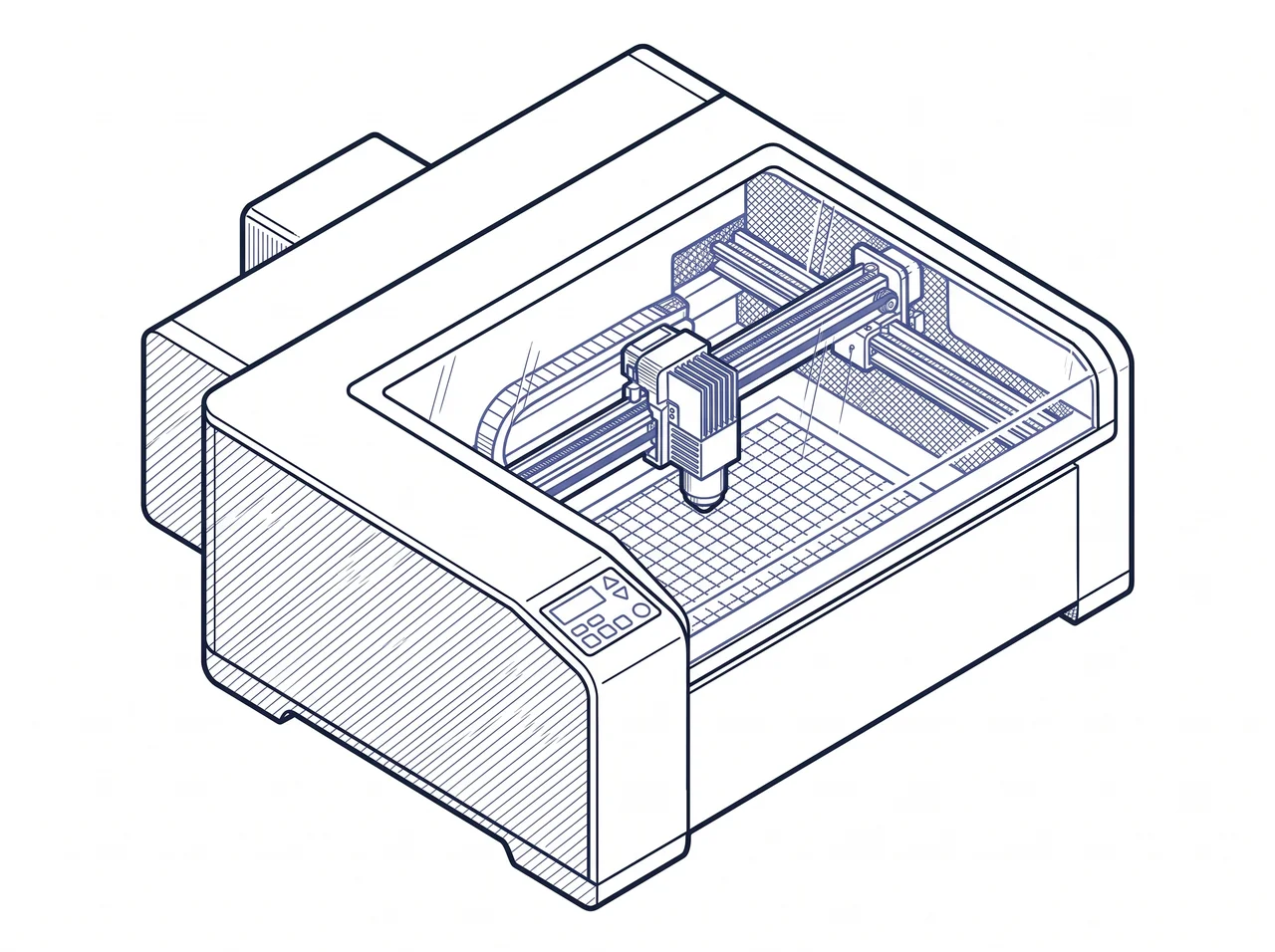 Diode laser (405–460 nm)