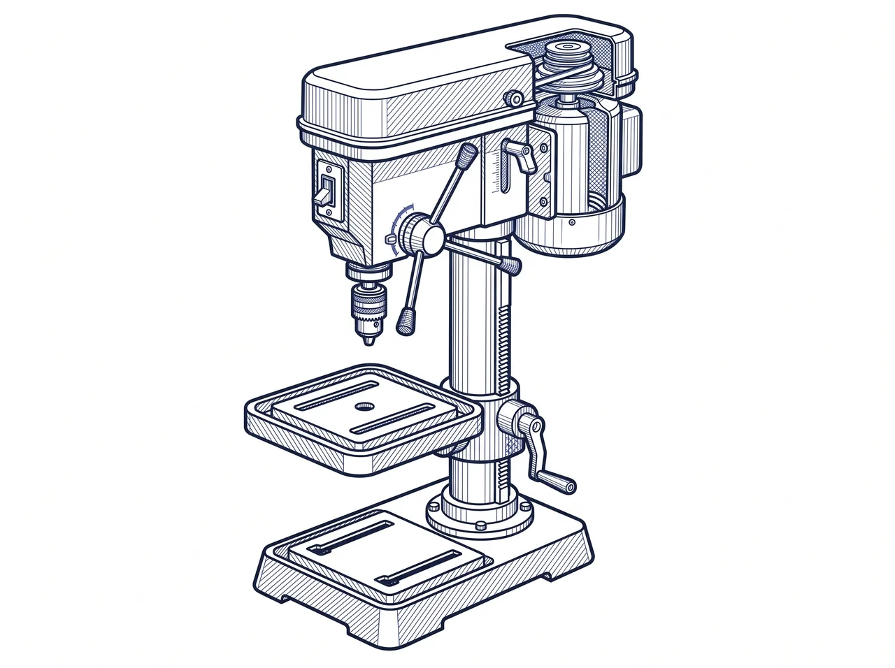 Drill press (column drill) — category illustration