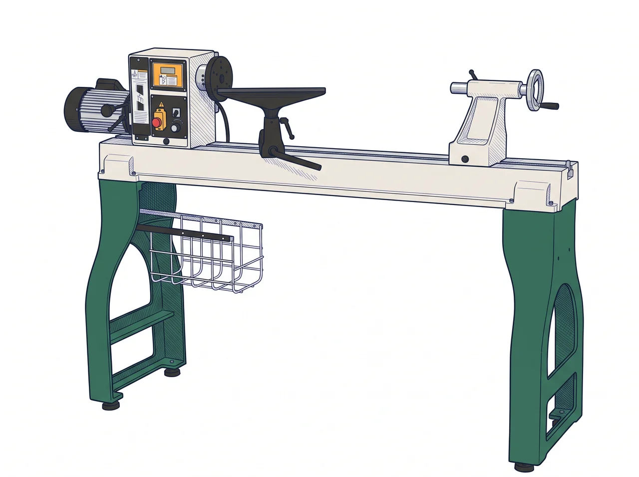 Grizzly Industrial G0733 18" x 47" Heavy-Duty Wood Lathe