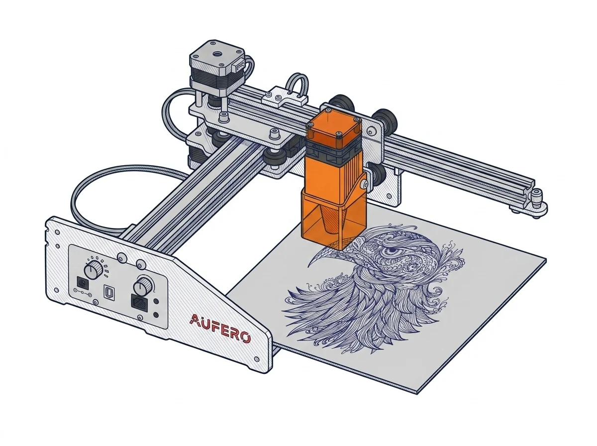 Ortur Aufero Laser 1 — Laser a diodo (405–460 nm)
