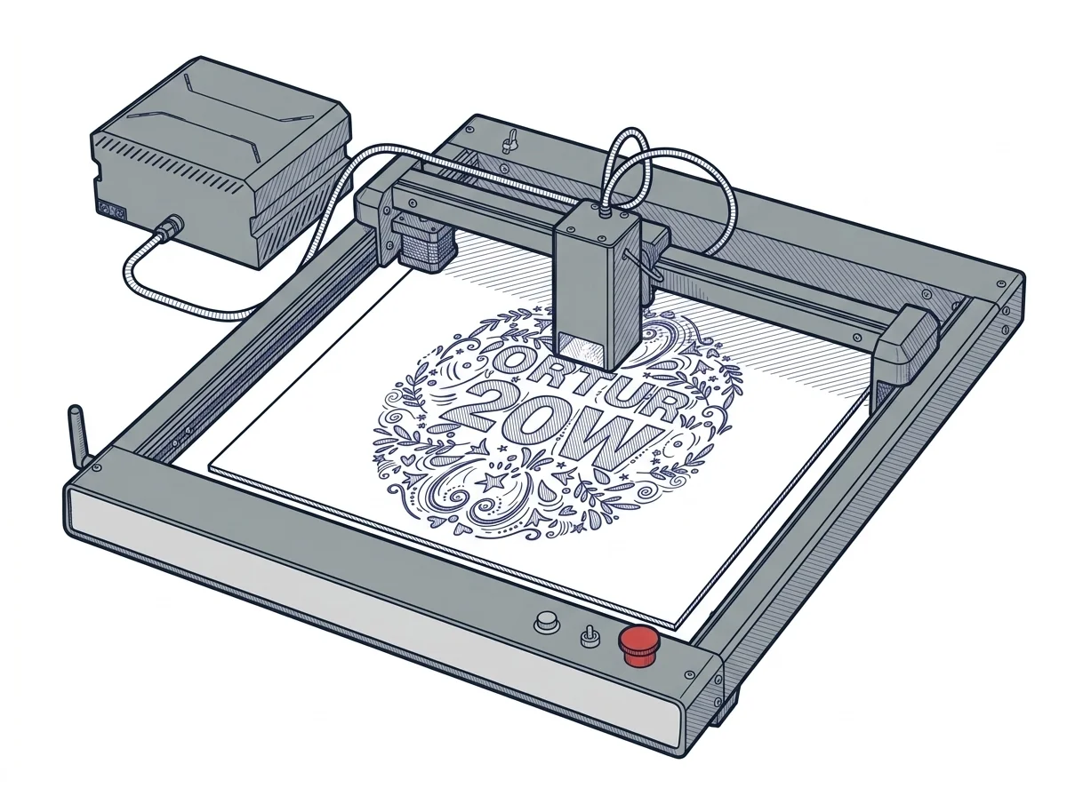 Ortur Ortur LM3 Laser Engraving & Cutting Machine 20,000mm/min (40W/20W/10W)
