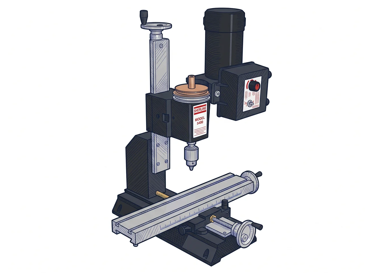 Sherline 5400/5410 12" Deluxe Tabletop Mill