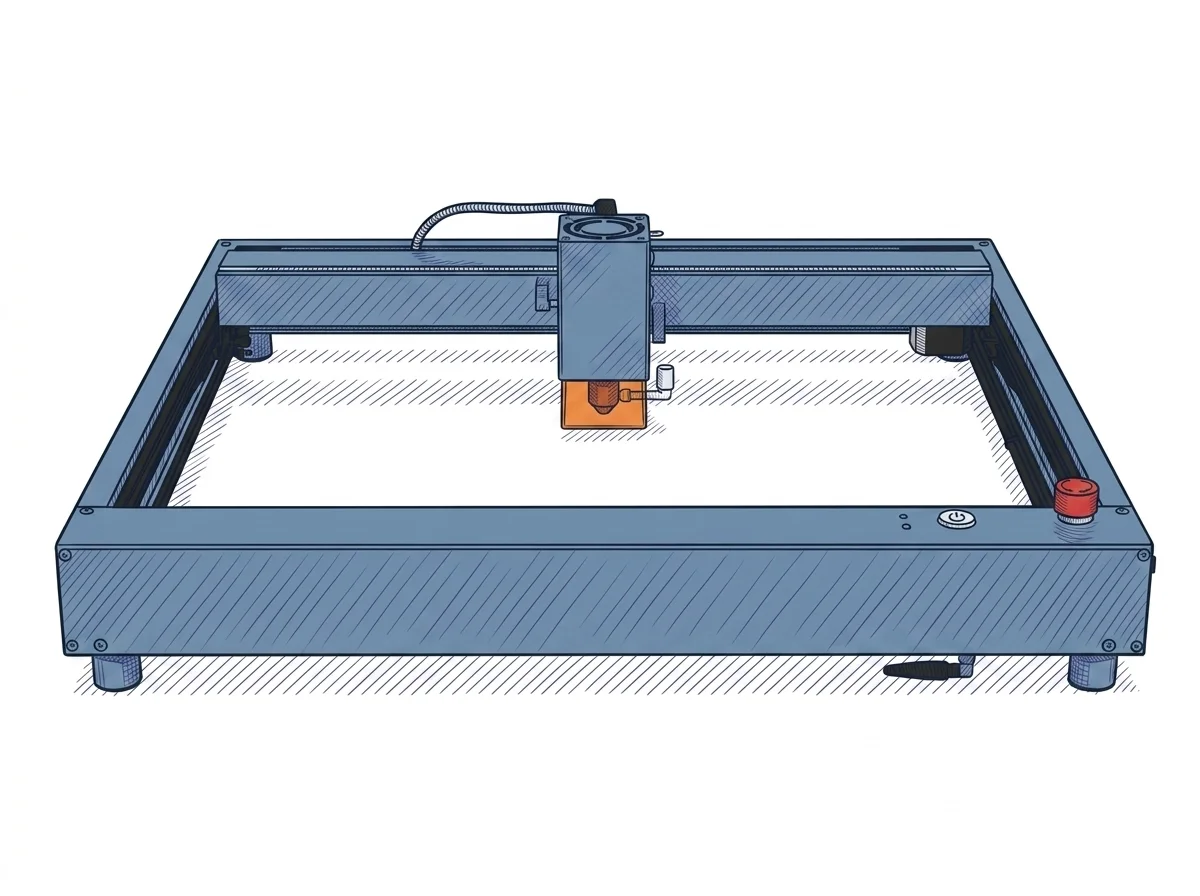 xTool D1 Pro 5W Laser Engraver — Laser a diodo (405–460 nm)