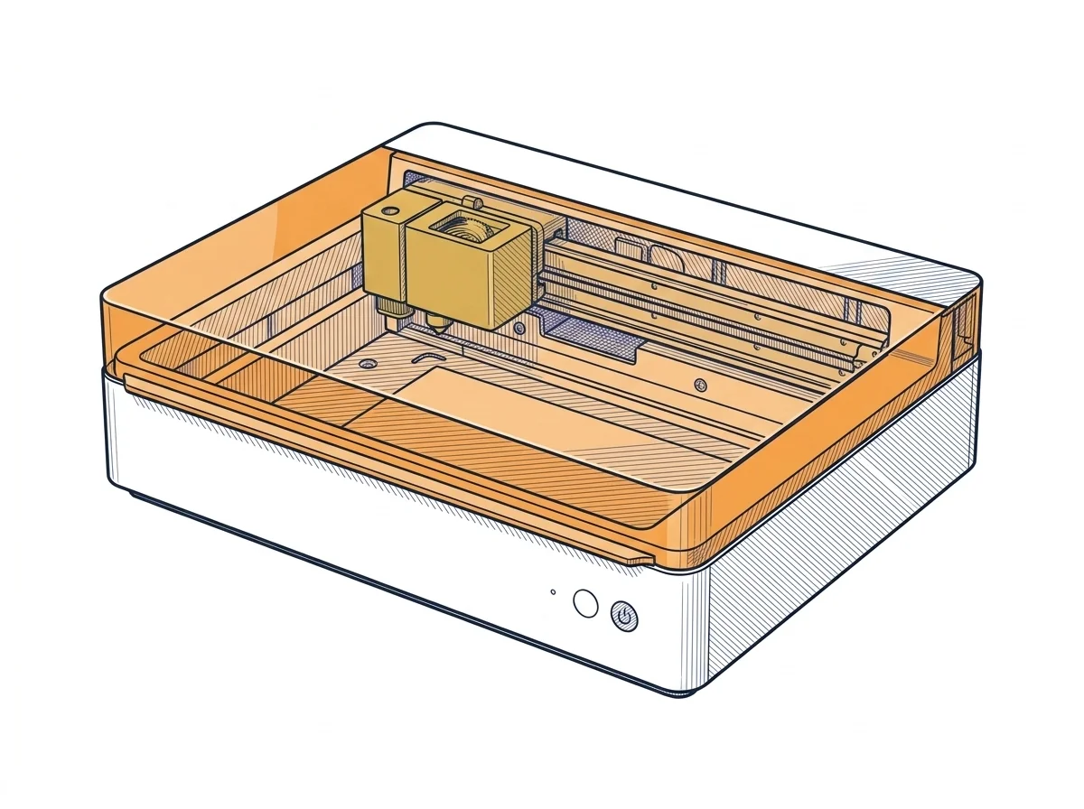 xTool M1 10W Hybrid Laser Cutter — Laser a diodo (405–460 nm)