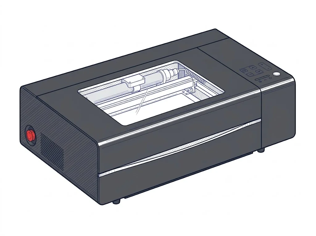 xTool P2S 55W — Laser CO₂ (10 600 nm)