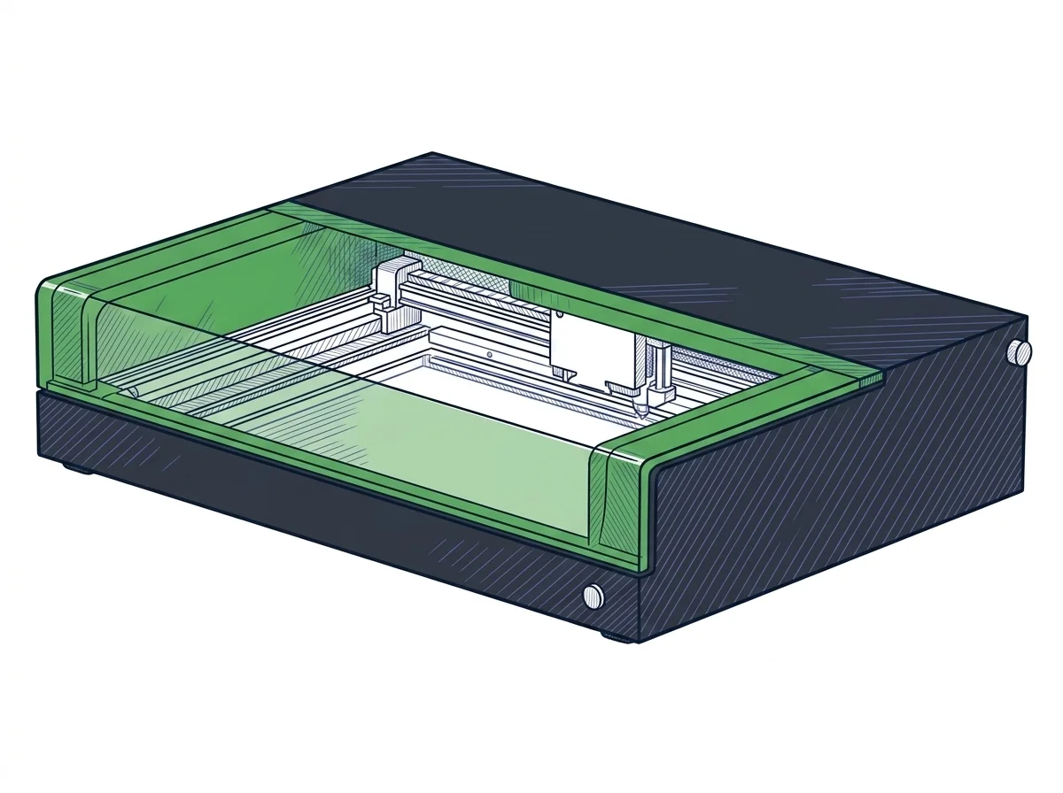 xTool S1 10W Laser Cutter — Laser a diodo (405–460 nm)